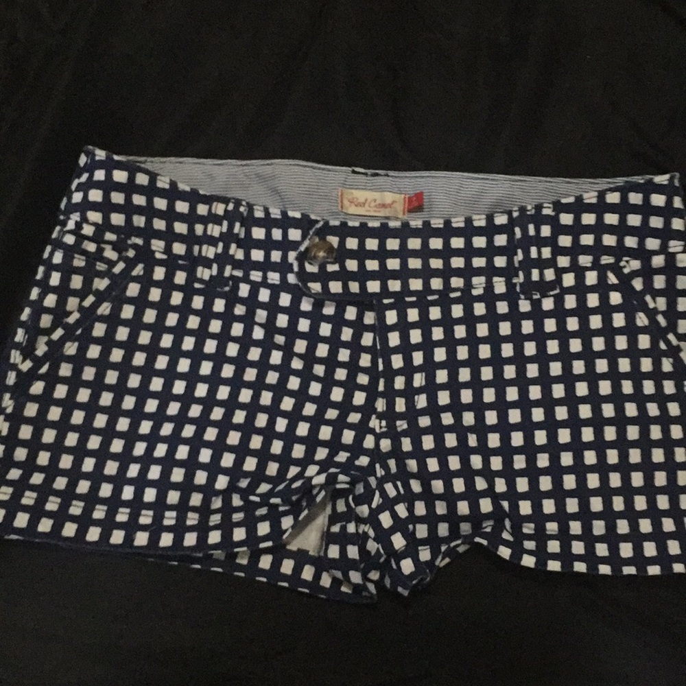 Blue and white shorts